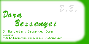 dora bessenyei business card